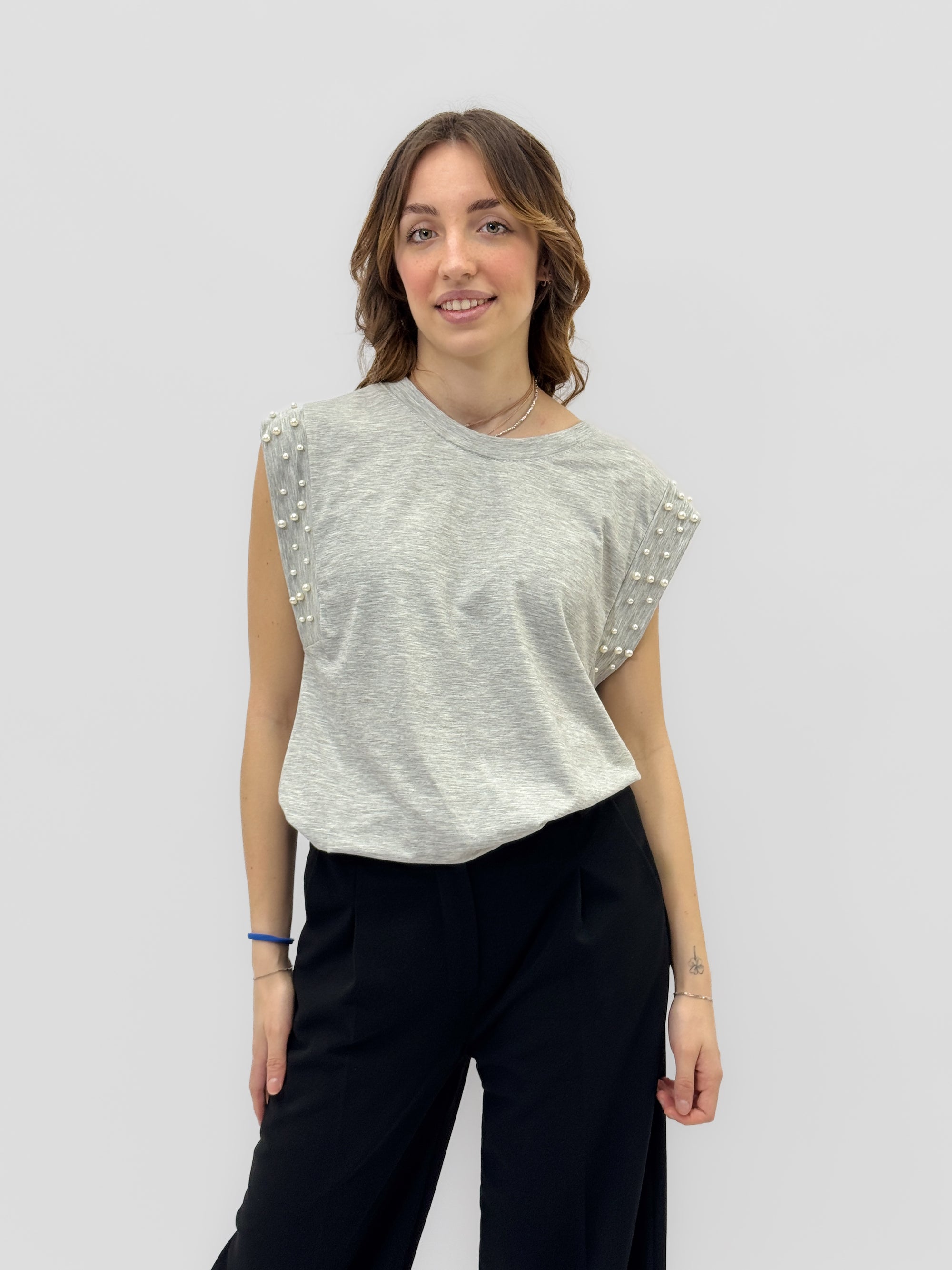Maglia con perle