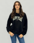 Felpa con scritta "New York"