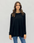 Maglione lungo con tasche frontali