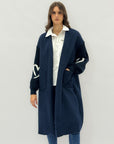 Cardigan lungo in teddy e maglia