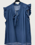 Blusa con fiocco e volant elegante e super femminile