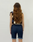 Pantaloncini in denim con cintura