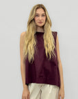 Top fluido senza maniche elegante e minimal