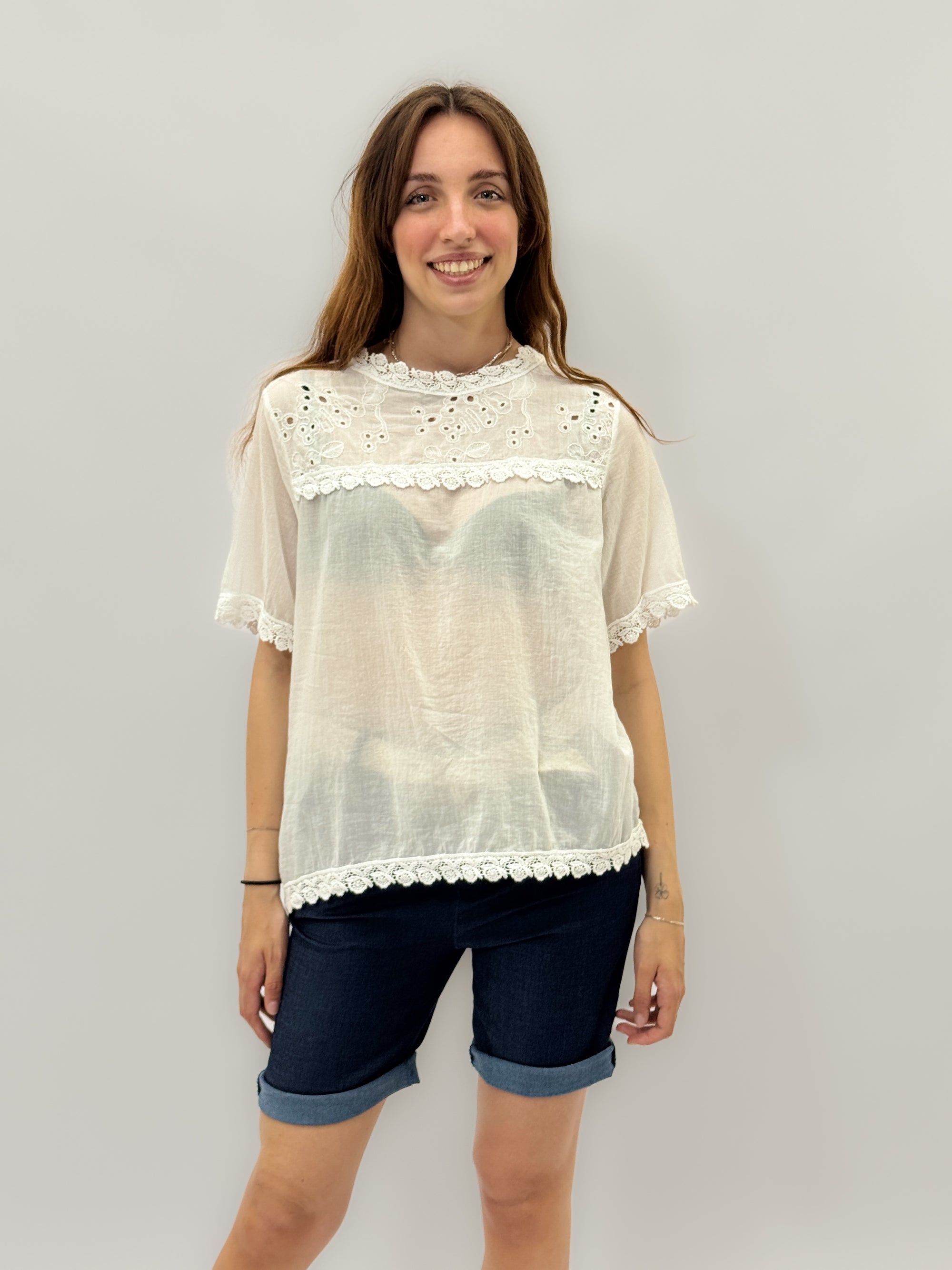 T-shirt taglia comoda in cotone