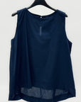 Top fluido senza maniche elegante e minimal