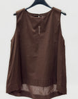 Top fluido senza maniche elegante e minimal