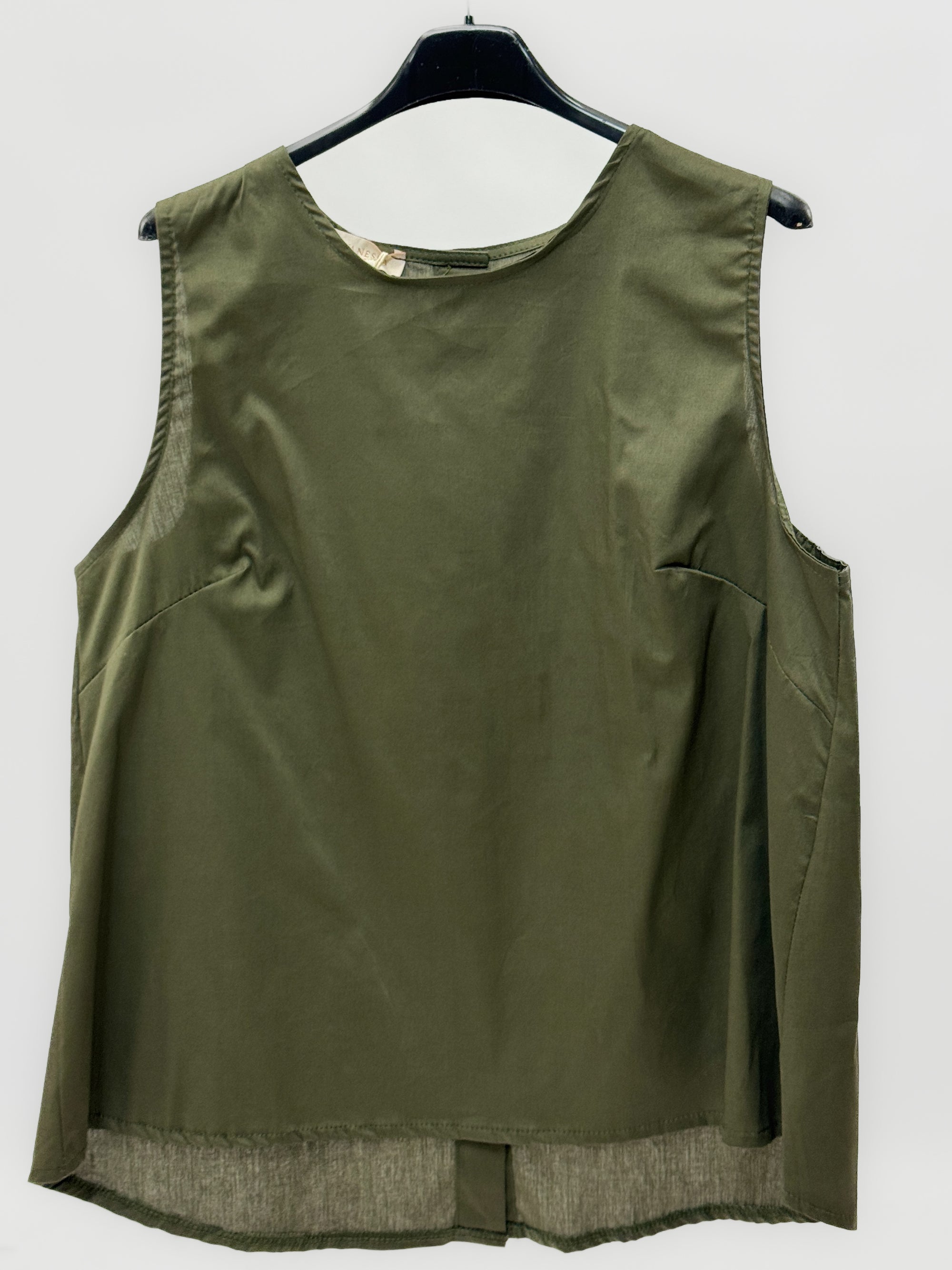 Top Donna Smanicato con Bottoni sul Retro