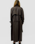 Trench lungo effetto pelle - premium