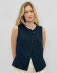 Gilet Donna Smanicato con Bottoni