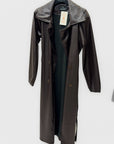 Trench Lungo Effetto Pelle con Cintura Made in Italy