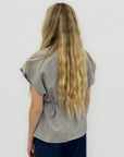 Blusa Donna Incrociata con Laccetto in Vita