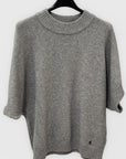 Maglione morbido oversize a manica corta