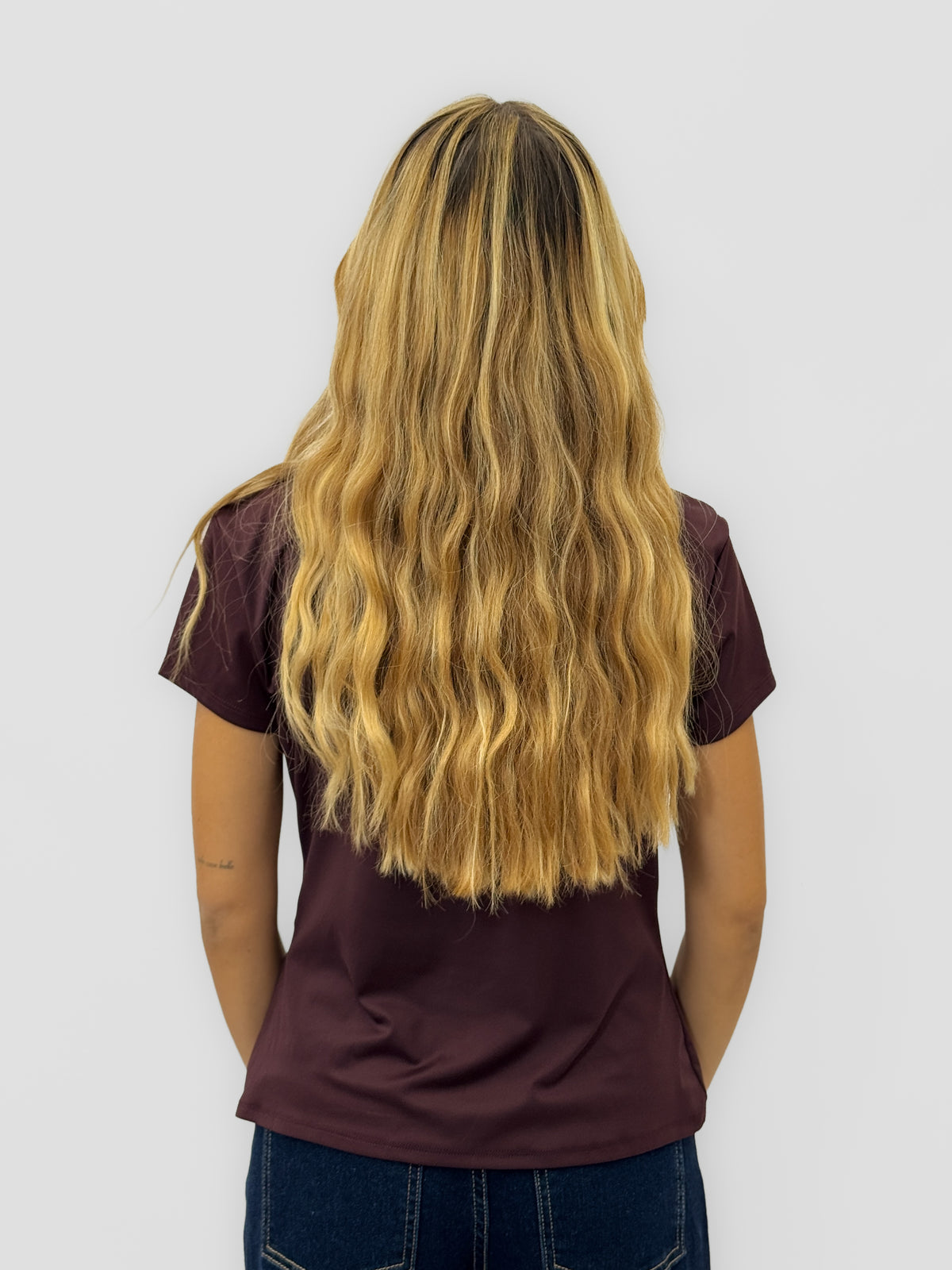 Maglia donna a manica corta con collo morbido