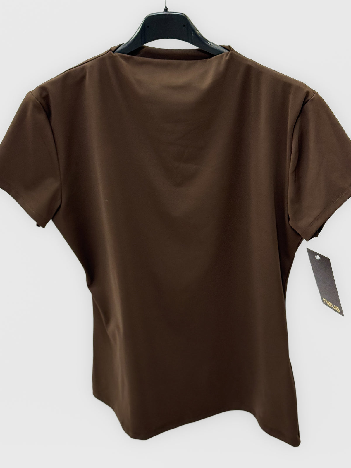Maglia donna a manica corta con collo morbido