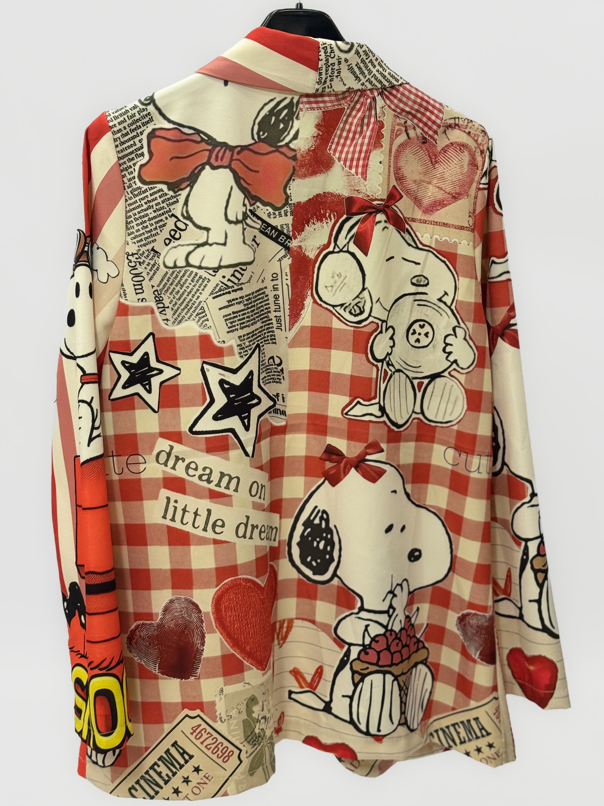 Blazer fantasia artistica con stampa grafica