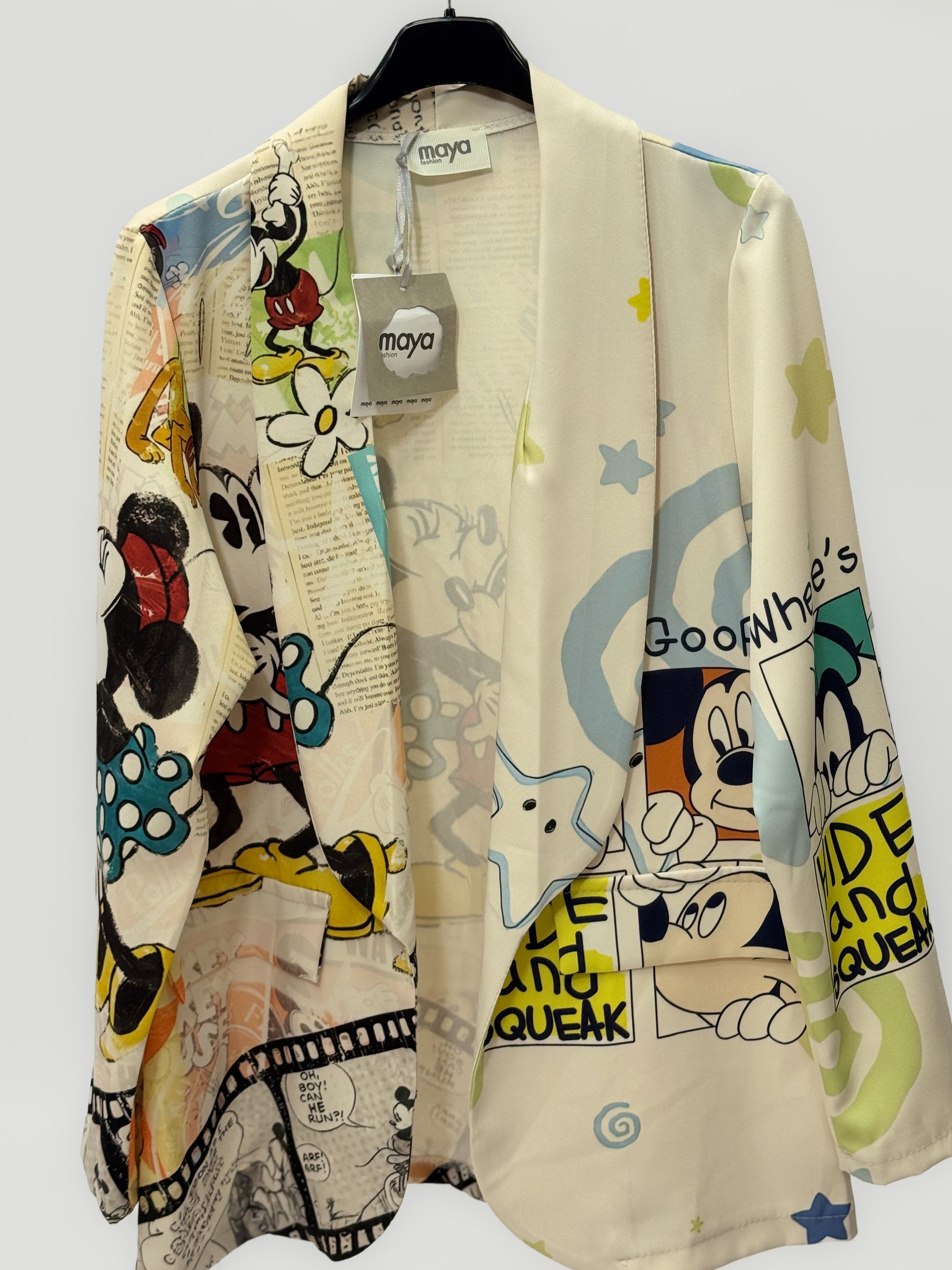 Blazer fantasia artistica con stampa grafica