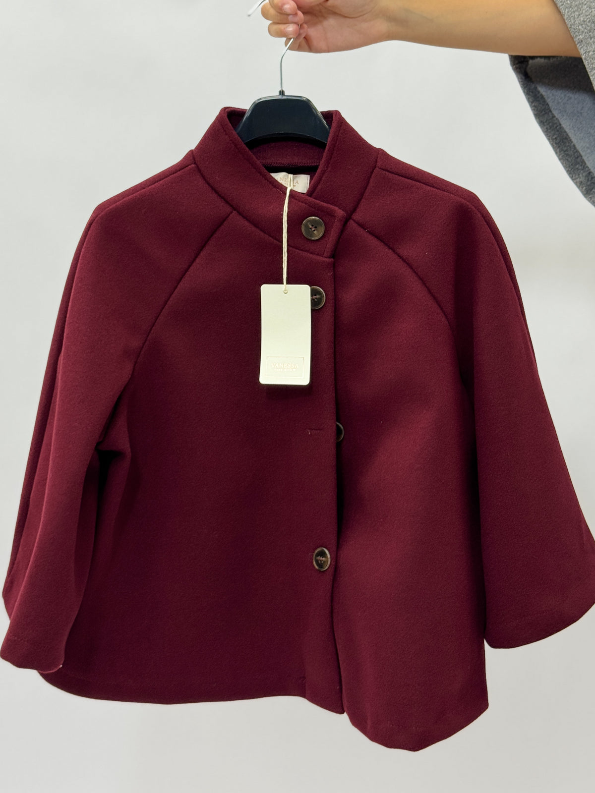 Giacca in Panno con Bottoni Made in Italy