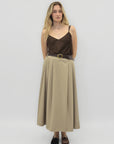 Gonna midi fluida a vita alta elegante e versatile