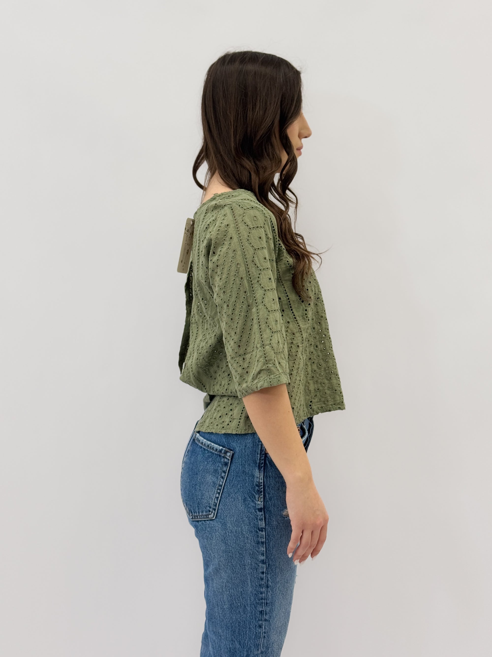 Maglia in cotone con scollo