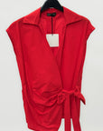 Blusa Donna Incrociata con Fiocco Laterale