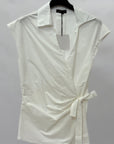 Blusa Donna Incrociata con Fiocco Laterale