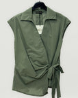 Blusa Donna Incrociata con Fiocco Laterale