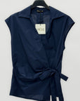Blusa Donna Incrociata con Fiocco Laterale