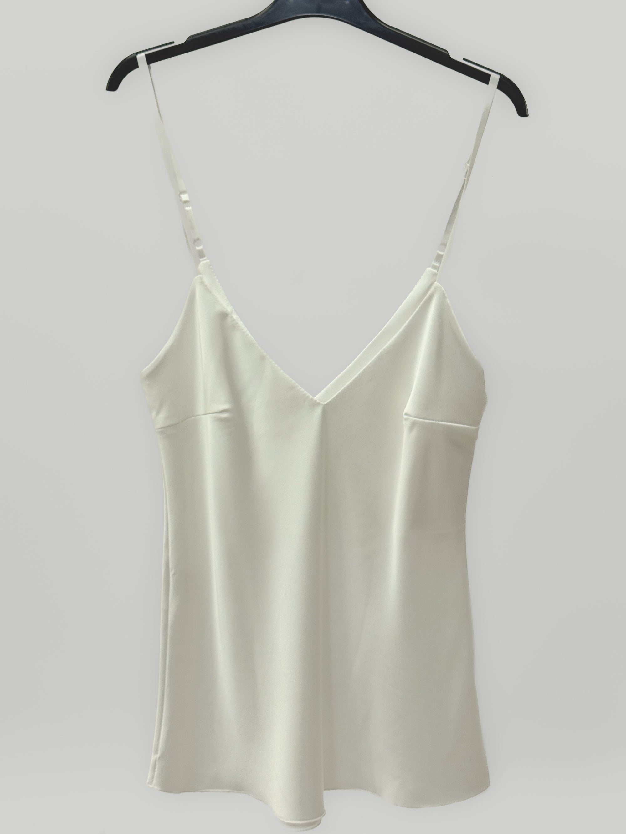 Top Donna Satinato con Spalline Sottili