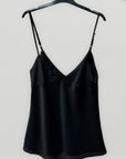 Top Donna Satinato con Spalline Sottili