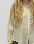 Camicia leggera con maniche in pizzo