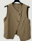 Gilet Donna Smanicato con Bottoni