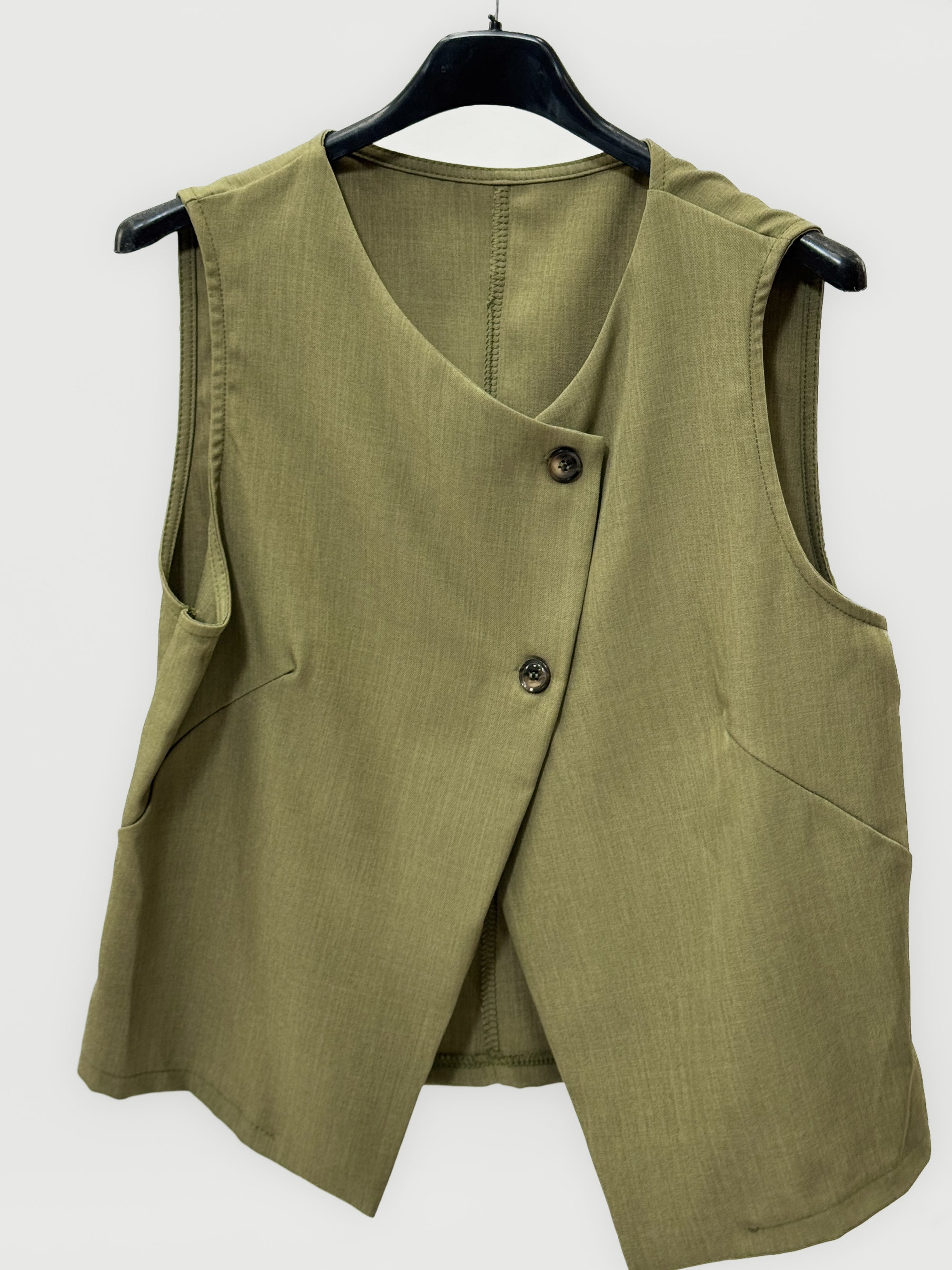 Gilet Donna Smanicato con Bottoni