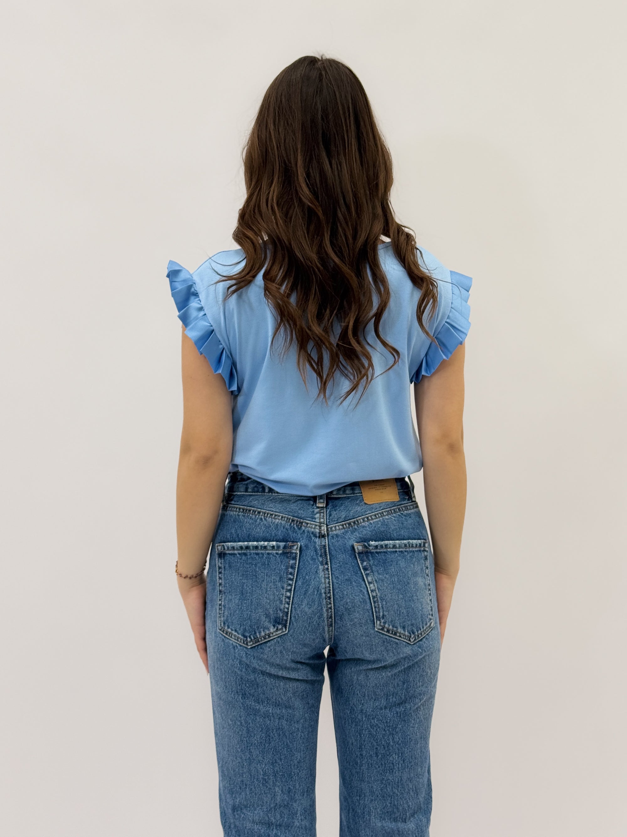Maglia con maniche volant