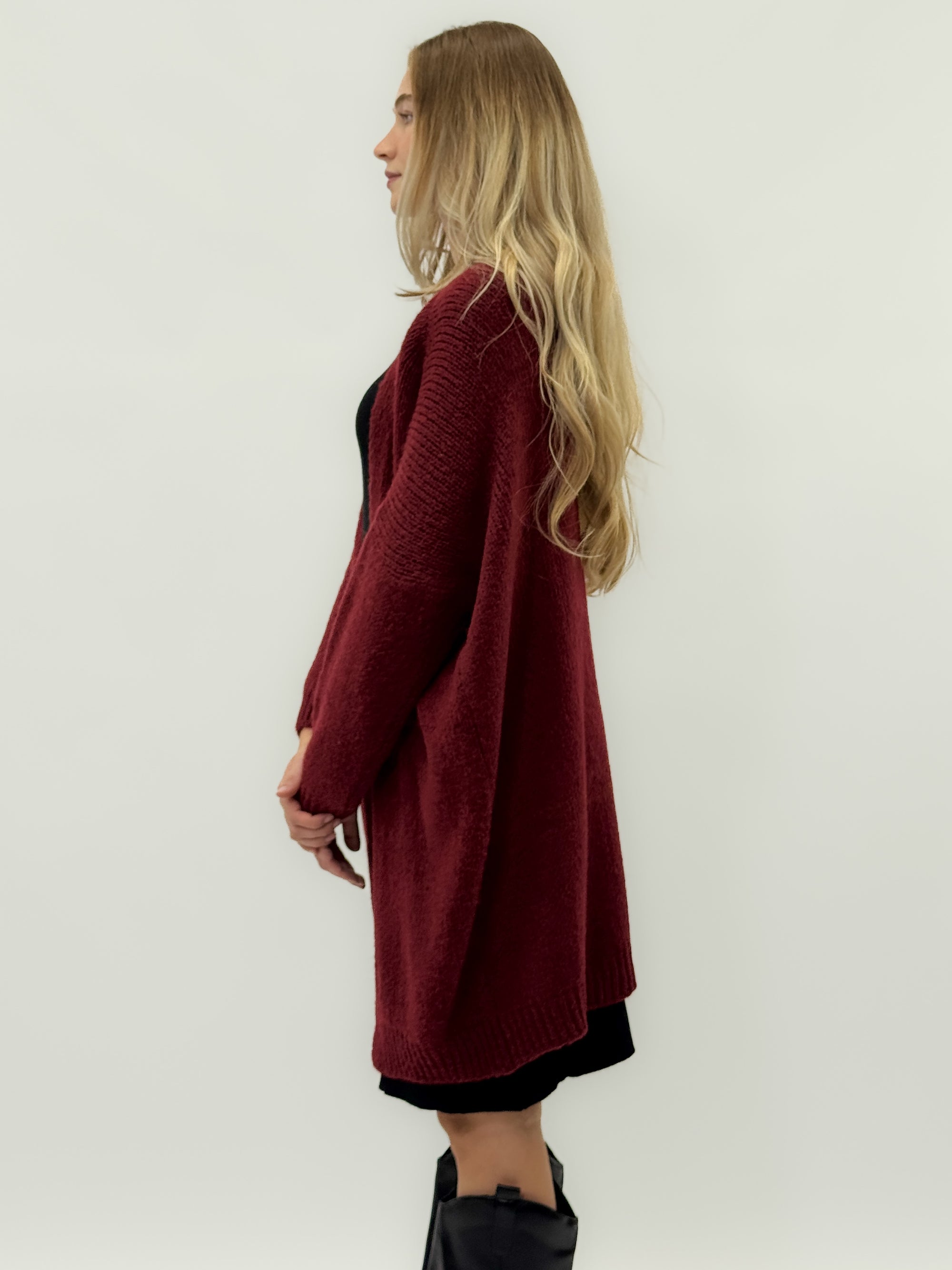 Cardigan pesante misto lana