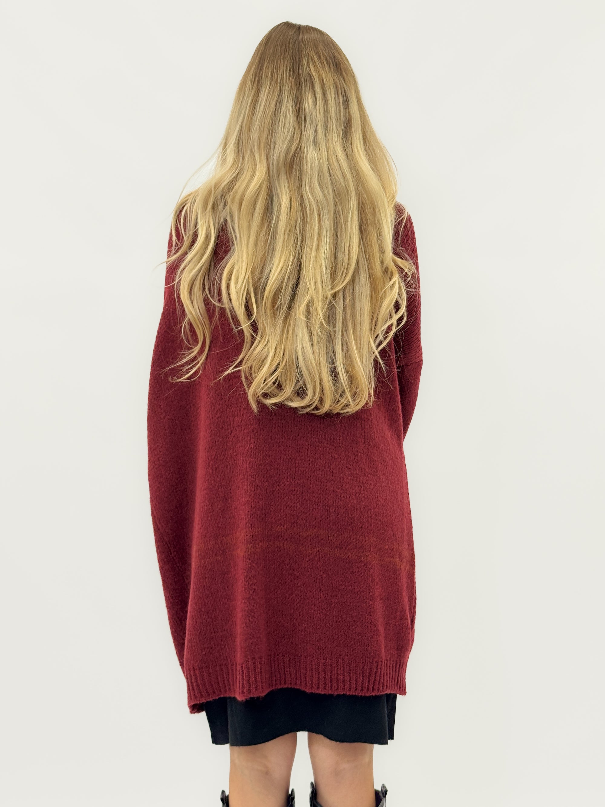 Cardigan pesante misto lana