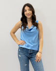 Maglia con scollo effetto seta