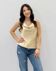 Maglia con scollo effetto seta