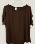 T-shirt over con manica in pizzo
