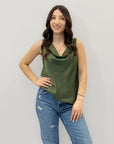 Maglia con scollo effetto seta