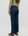 Jeans Donna Gamba Larga con Risvolto
