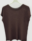 Maglia Donna a Costine con Manica Corta