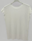Maglia Donna a Costine con Manica Corta