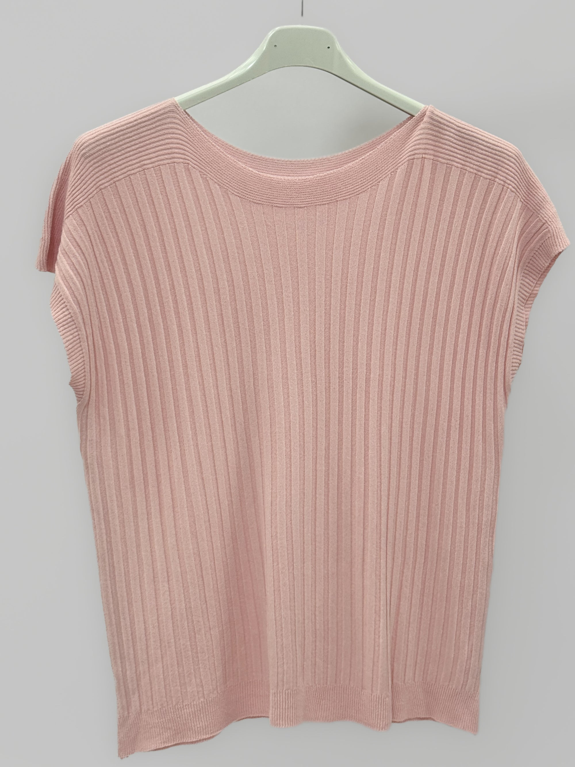 Maglia Donna a Costine con Manica Corta