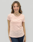 T-shirt Donna Ricamata Effetto Sangallo