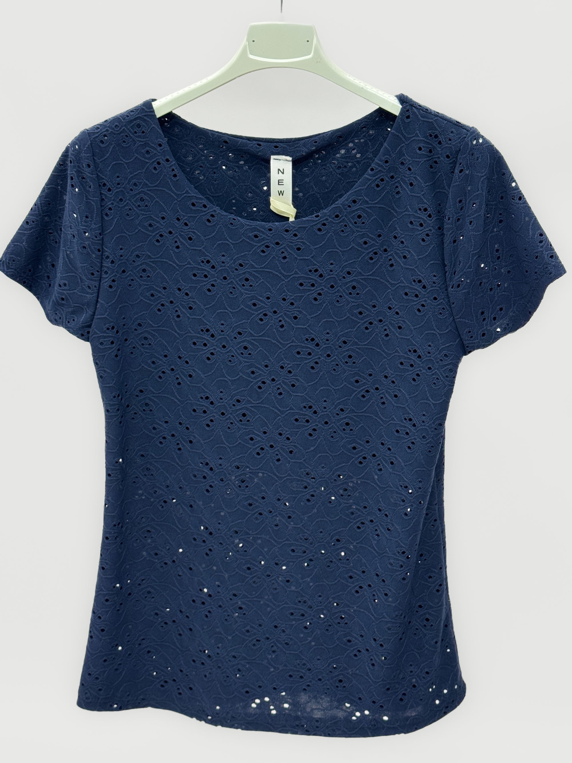 T-shirt Donna Ricamata Effetto Sangallo