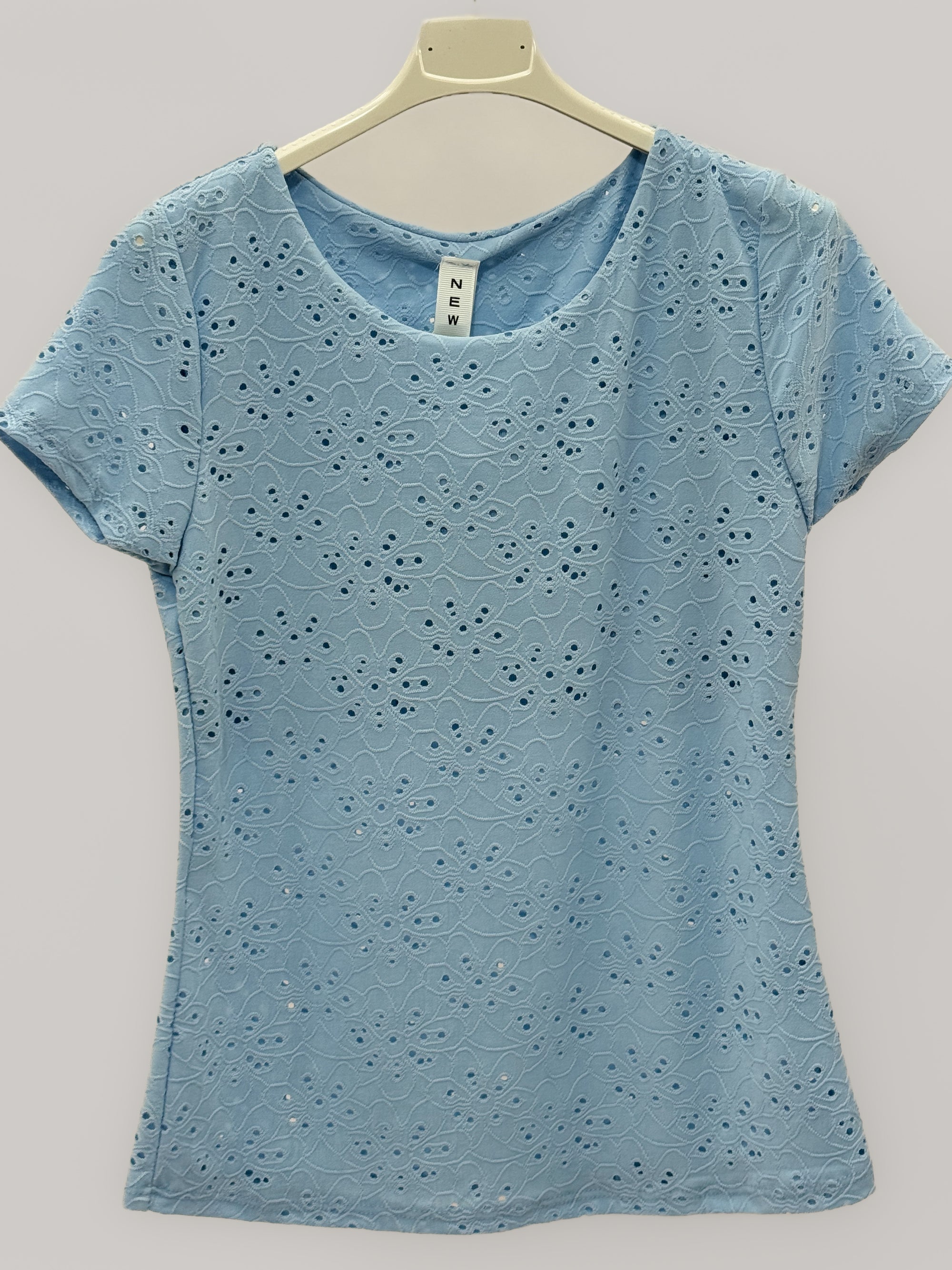 T-shirt Donna Ricamata Effetto Sangallo
