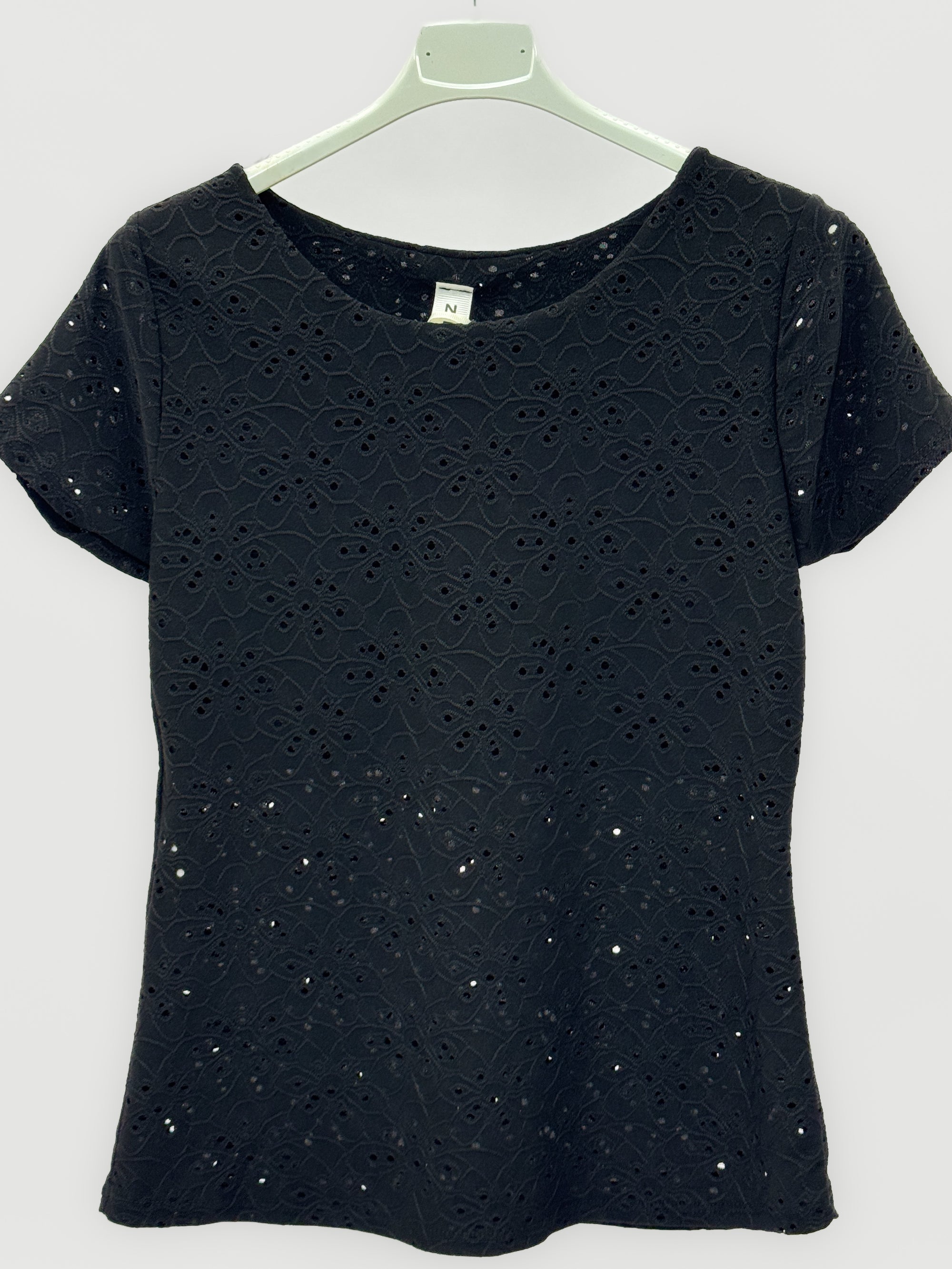 T-shirt Donna Ricamata Effetto Sangallo