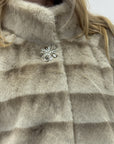 Giacca in pelliccia sintetica elegante