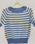 Maglia a righe con dettagli a costine