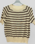 Maglia a righe con dettagli a costine